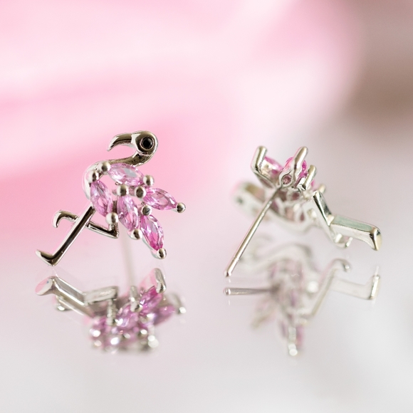 Pink Flamingo Studs - Picture 6 of 9